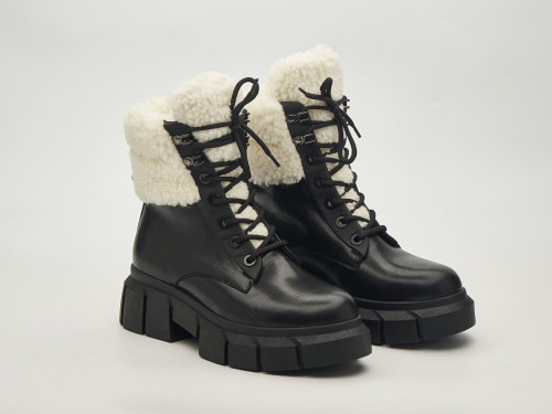 Жіночі зимові ботинки 23-101 чорні - Основні контакти 02