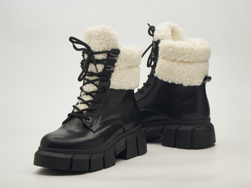 Жіночі зимові ботинки 23-101 чорні - Основні контакти 03
