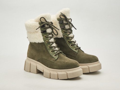 Жіночі зимові ботинки 23-101 олива - Основні контакти 02