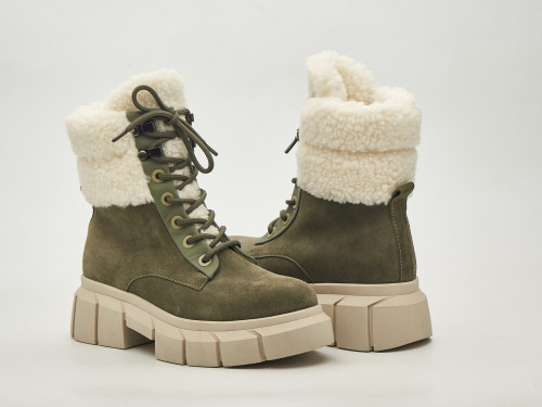 Жіночі зимові ботинки 23-101 олива - Основні контакти 03