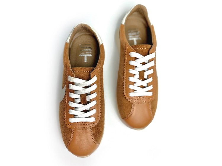 Женсие кроссовки 25-107 рыжие - Основные контакты 02