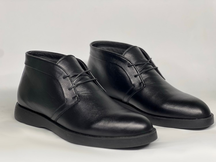 Чоловічі чоботи на хутрі 25-40 чорні - Основні контакти 02