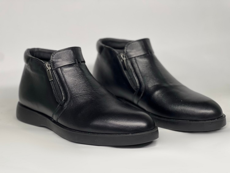 Чоловічі ботинки на хутрі 25-50 чорні - Основні контакти 02