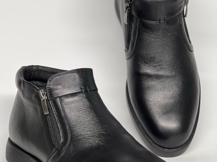 Чоловічі ботинки на хутрі 25-50 чорні - Основні контакти 04