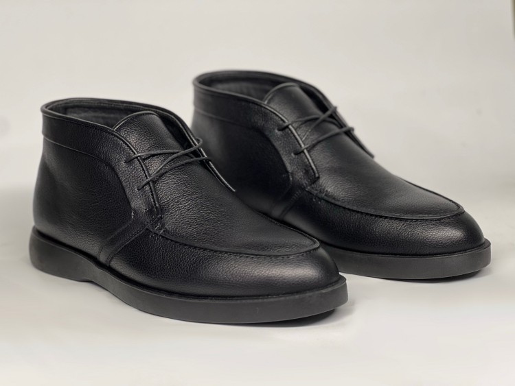 Чоловічі ботинки на хутрі  25-41 чорні - Основні контакти 02