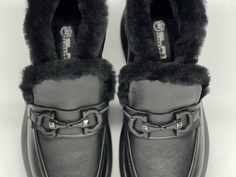 Жіночі хутряні ботинки 25-951 чорні - Основні контакти 04