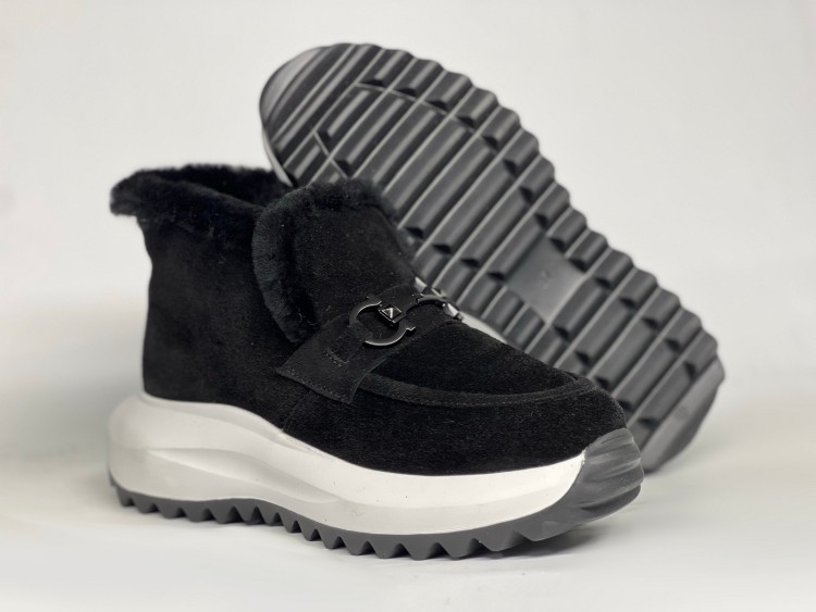 Жіночі  хутряні ботинки 25-951 ч\з - Основні контакти 03