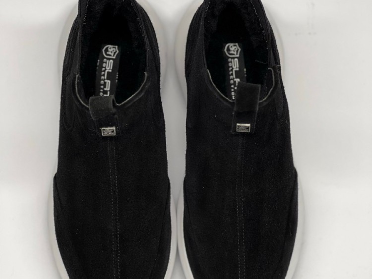 Жіночі хутряні  ботинки челсі 25-300 ч\з - Основні контакти 04