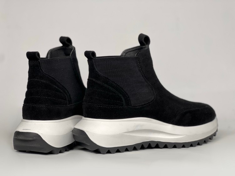 Жіночі хутряні  ботинки челсі 25-300 ч\з - Основні контакти 05