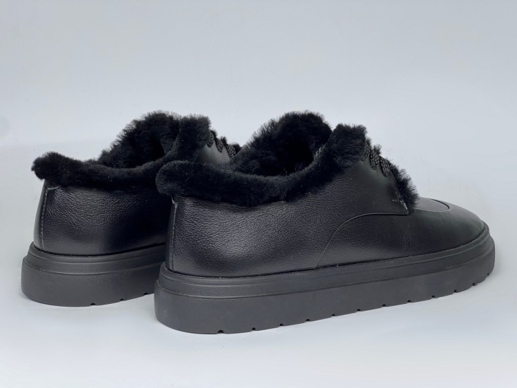 Жіночі хутряні черевики зима 25-202 ч\орні - Основні контакти 05