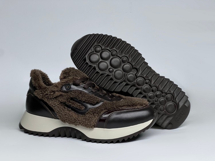 Жіночі кросівки на хутрі  25-931 шоколад - Основні контакти 03