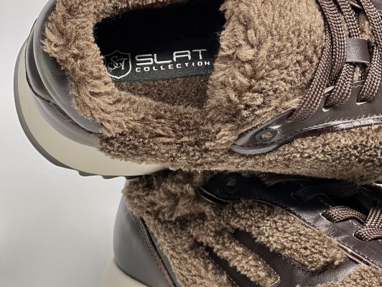 Жіночі кросівки на хутрі  25-931 шоколад - Основні контакти 05