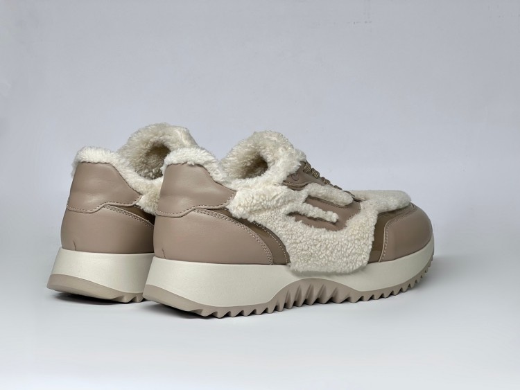 Жіночі хутряні кросівки 25-931 капучино - Основні контакти 04