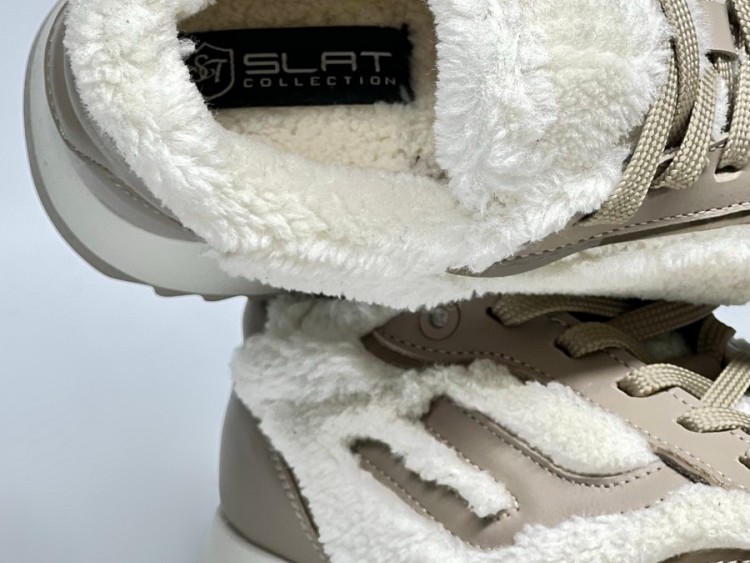 Жіночі хутряні кросівки 25-931 капучино - Основні контакти 05