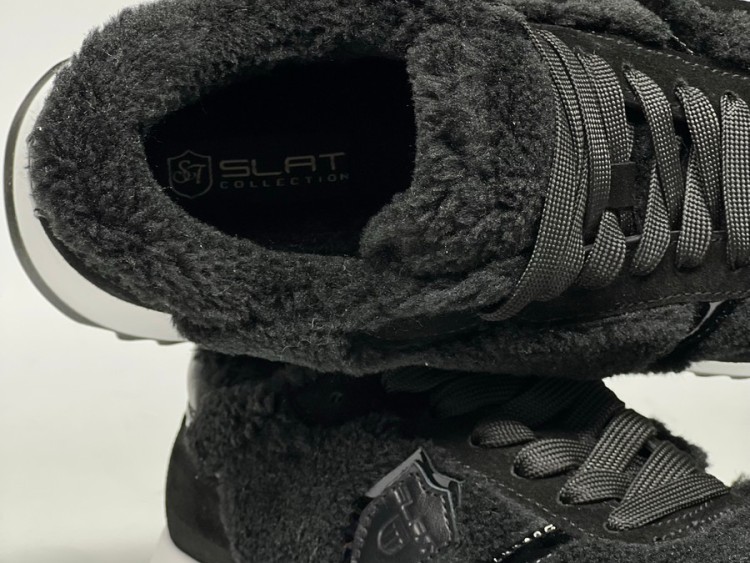 Жіночі хутряні кросівки 25-325 чорні - Основні контакти 05