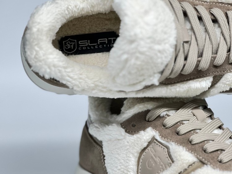 Жіночі хутряні кросівки 25-325 капучино - Основні контакти 04