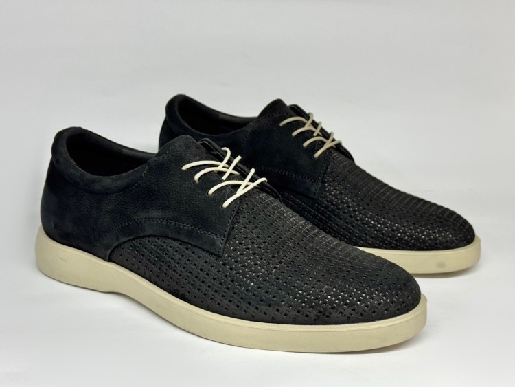 Чоловічі туфлі  мод.25-02 чор\нуб - Основні контакти 02