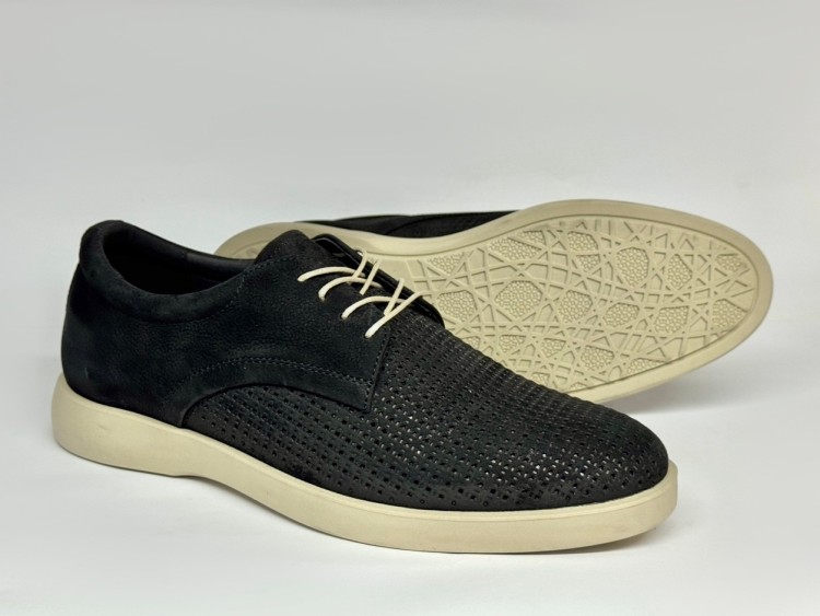 Чоловічі туфлі  мод.25-02 чор\нуб - Основні контакти 03