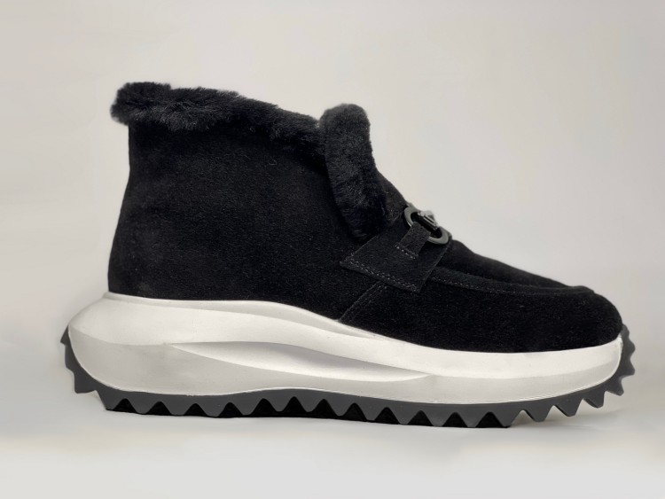Жіночі  хутряні ботинки 25-951 ч\з - Основні контакти 01 