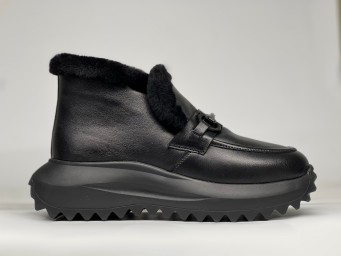 Жіночі хутряні ботинки 25-951 чорні - Основні контакти 