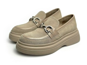 жіночі туфлі лофери весна 25-945 капучіно - Основні контакти 