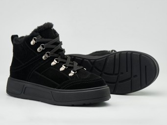 женские зимнии хайтопы 24-970 черный замш - Основные контакты 