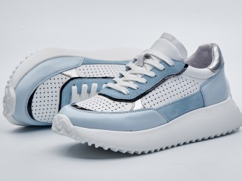 Женские кроссовки лето 24-910 голубые - Основные контакты 