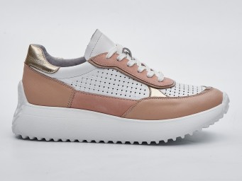 Жіночі кросівки літо 24-911 білі\пудра - Основні контакти 